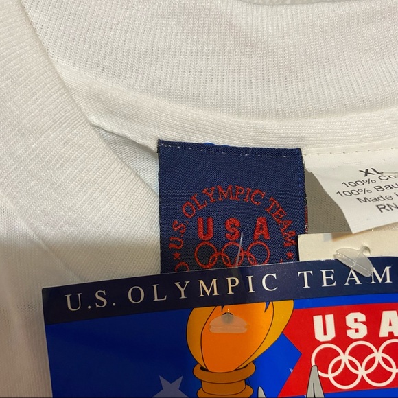 Vintage 90s Warner Bros Olympics USA Looney Tunes T-Shirt NWT XL - Picture 5 of 6